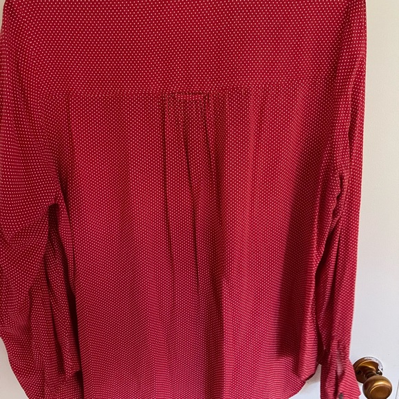 Maeve red polka dot button down - Picture 4 of 4